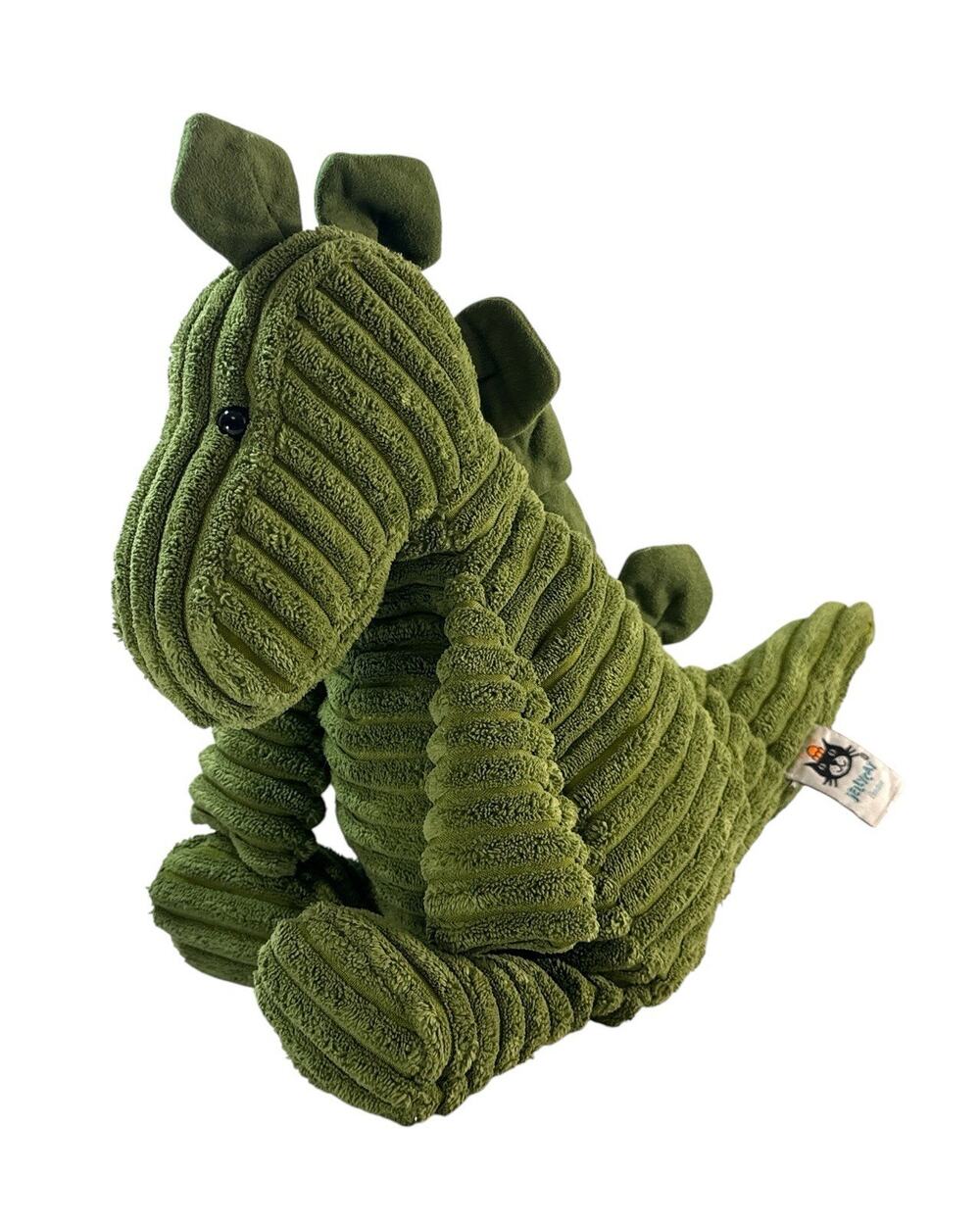 Jellycat Cordy Roy Dino Green Ribbed Corduroy Dinosaur Plush 10” London